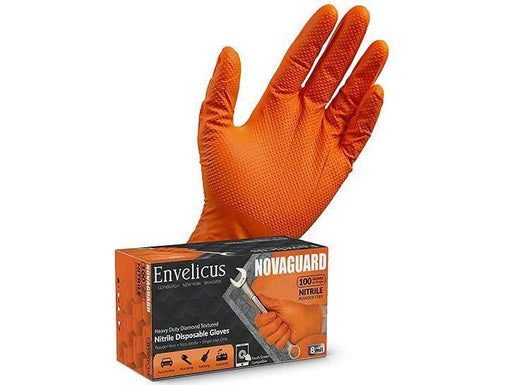 A1EA6 Hi-Vis Orange 6 mil Nitrile Exam Disposable Gloves