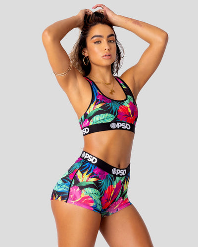 Jungle Floral Sports Bra - PSD Underwear – Sommer Ray's Shop