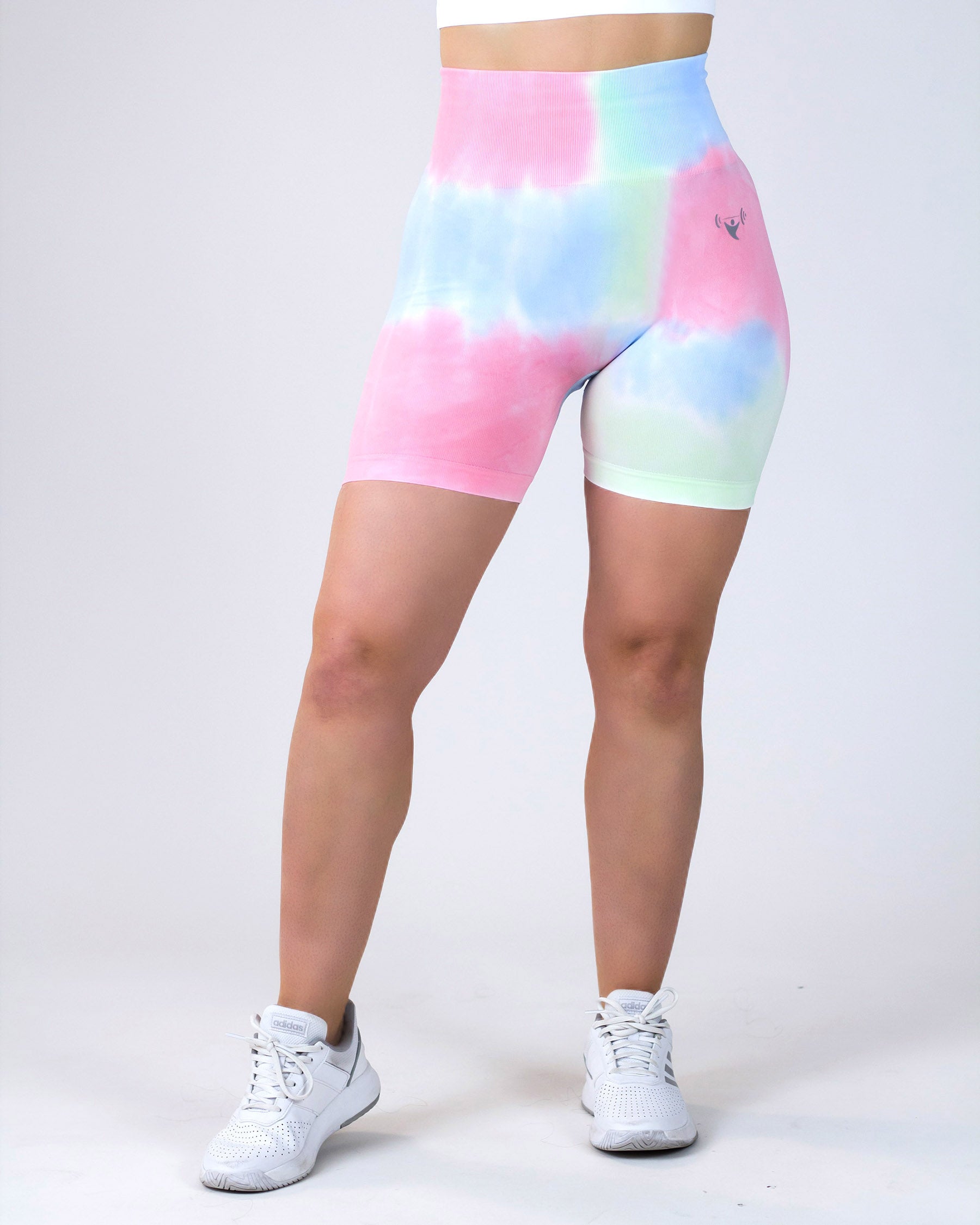 Scrunched Tie Dye Shorts - Peachy