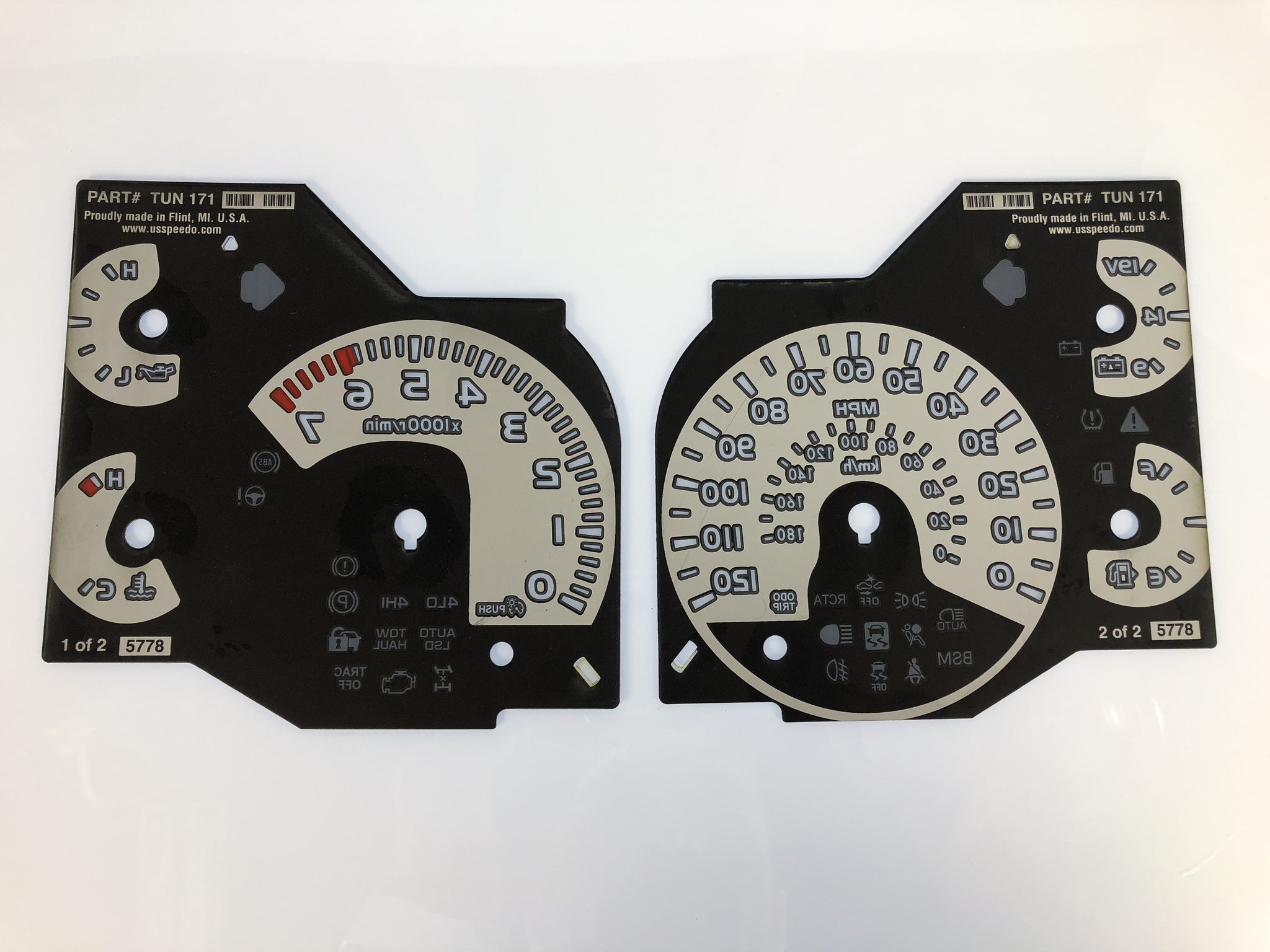 2017 Toyota Tundra MPH Conversion Gauge Face | usspeedoconversions.com