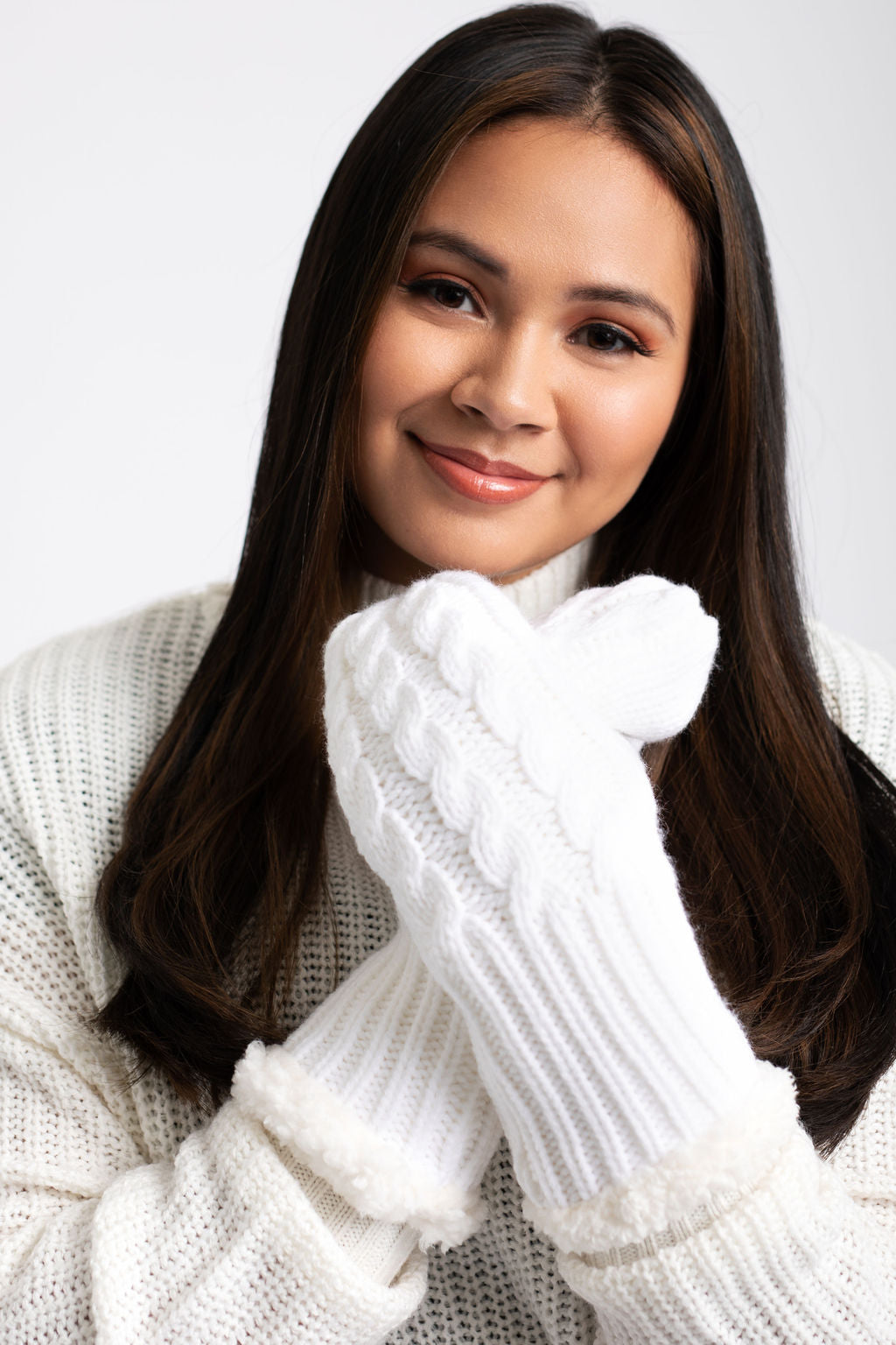 Just Cozy Beige - Cozy Lined Mittens - 654728988975