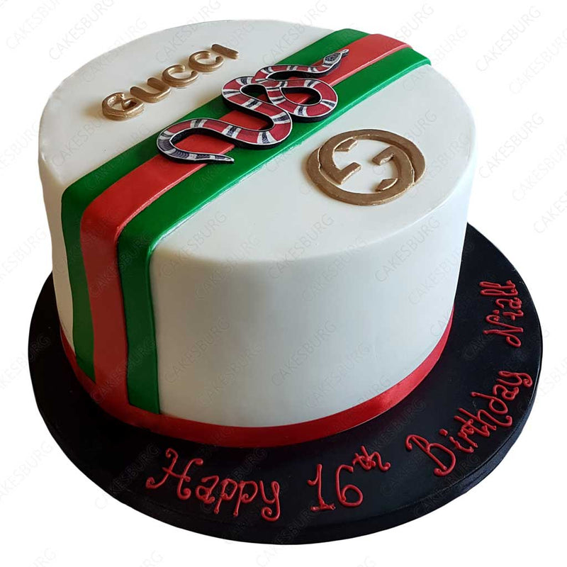 gucci logo cake