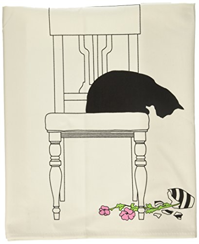 Featuring Black Cat Vase Design Design Kitchen Towel, 18