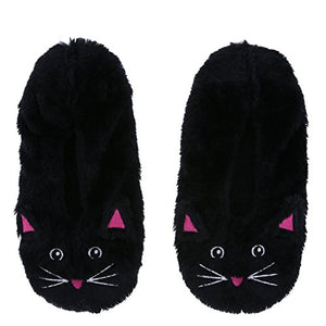 black cat slippers