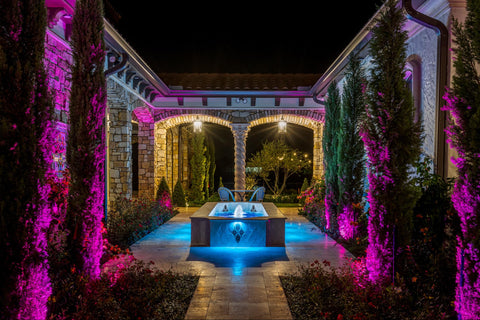 adding focus to design features with landscape lighting
