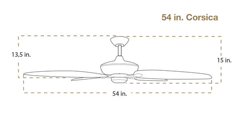 TroposAir Corsica 54 inch dimensions