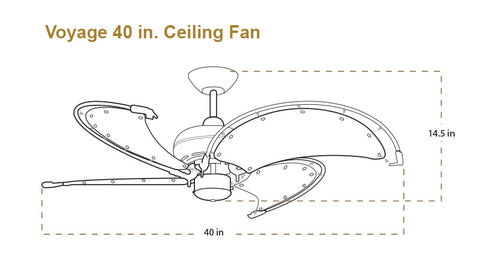 Voyage ceiling fan dimensions