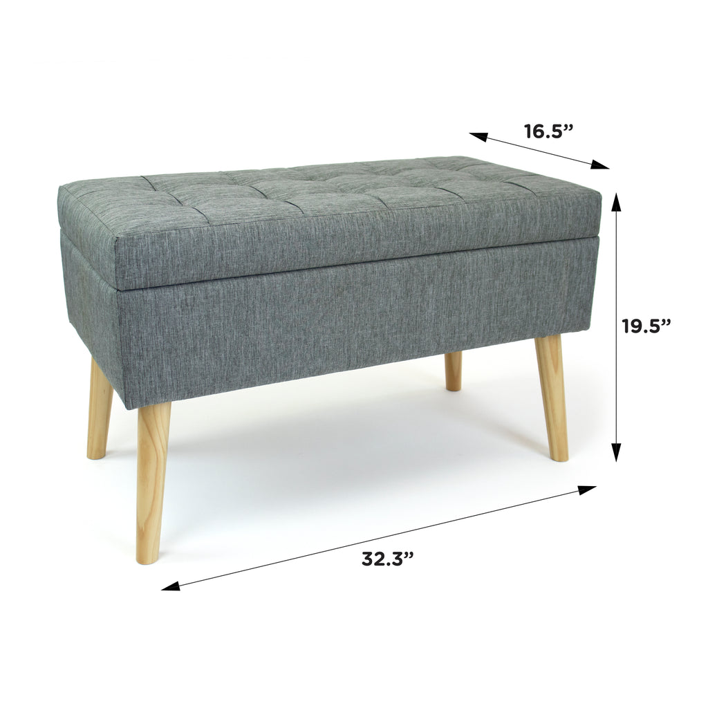 brooklyn tufted storage ottoman