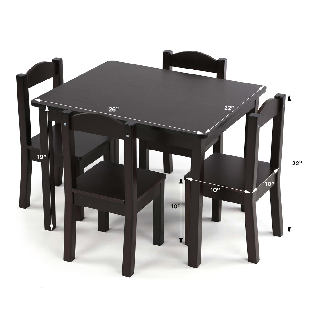 tot tutors wood table and chair set