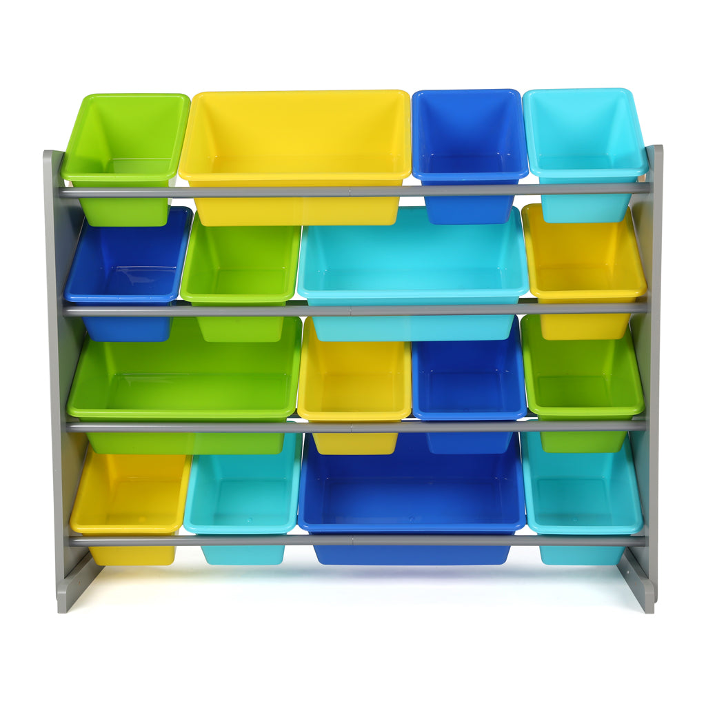 blue toy organizer