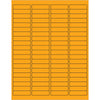 1 15/16 x 1/2“荧光橙色矩形激光标签8000 /