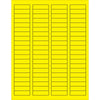 1 3/4 x 1/2“荧光黄色矩形激光标签8000 /