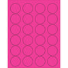 1 5/8”荧光粉色圆形激光标签2400/箱