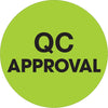 1“圈-“QC批准”荧光绿色标签500/卷
