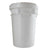 10加仑塑料桶，带可重新密封的塑料盖子，每个带一个垫片