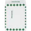 10 x 13 x 1 1/2可膨胀白色Tyvek信封打印一级，绿色边框100/箱