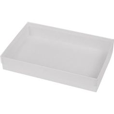 8 x 2 x7/8 Clear Lid Box w/ White Base (Includes Cotton Filler)