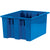 17 x 14 1/2 x 9 7/8蓝色堆叠和巢容器6/箱