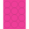 2 1/2“荧光粉色圆形激光标签1200/箱