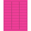 2 5/8 x 1“荧光粉色矩形激光标签3000 /