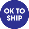 2“圆”-“OK To shipping”蓝色标签500/卷