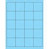 2 x 2“荧光浅蓝色矩形激光标签2000 /