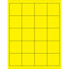 2 x 2”荧光黄色矩形激光标签2000 /