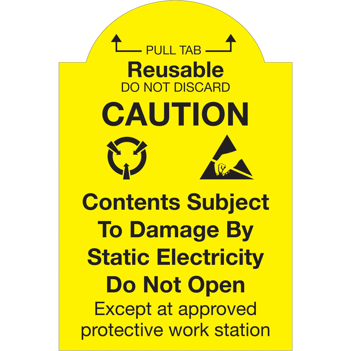 2 x 3" "Pull Tab Reusable Do Not Discard" Labels 500/Roll