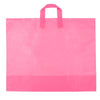 22 x 8 x 18粉色磨砂环处理购物袋200/箱
