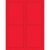 3 1/2 x 5”荧光红色矩形激光标签400 /