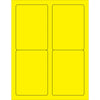 3 1/2 x 5”荧光黄色矩形激光标签400 /