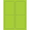 3 1/2 x 5”绿色矩形激光标签400 /
