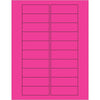 3 x 1”荧光粉色矩形激光标签2000 /
