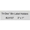 3 x 1 Tri-Dex Bin标签持有人25/Case