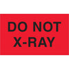 3 x 5”——“不x射线”(荧光红色)标签500 /卷