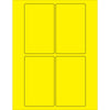 3 x 5”荧光黄色矩形激光标签400 /