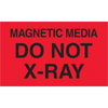 3 x 5”——“磁性媒体不x射线”(荧光红色)标签500 /卷