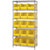 36 x 18 x 74 - 6架钢丝架子单元(15)黄色垃圾箱