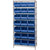 36 x 18 74 - 8架钢丝架子单元(21)蓝色箱子
