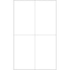 4 1/4 x 7”白色矩形激光标签400 /