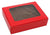 4-9/16 x 3-9/16 x 1-1/4(1/4磅)红色1片矩形窗口糖果盒250个/箱