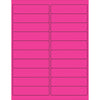 4 x 1”荧光粉色矩形激光标签2000 /