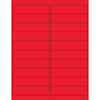 4 x 1”荧光红色矩形激光标签2000 /