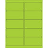 4 x 2”荧光绿色矩形激光标签1000 /