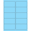 4 x 2”荧光浅蓝色矩形激光标签1000 /
