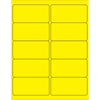 4 x 2”荧光黄色移动矩形激光标签1000 /