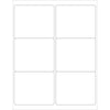 4 x 3 1/3“白色可移动矩形激光标签600/箱