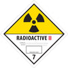 放射性II D.O.T.标签(4 x 4) 500/卷