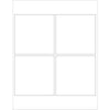 400 / 4 x 4“白色矩形激光标签
