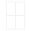 400 / 4 x 6“白色矩形激光标签